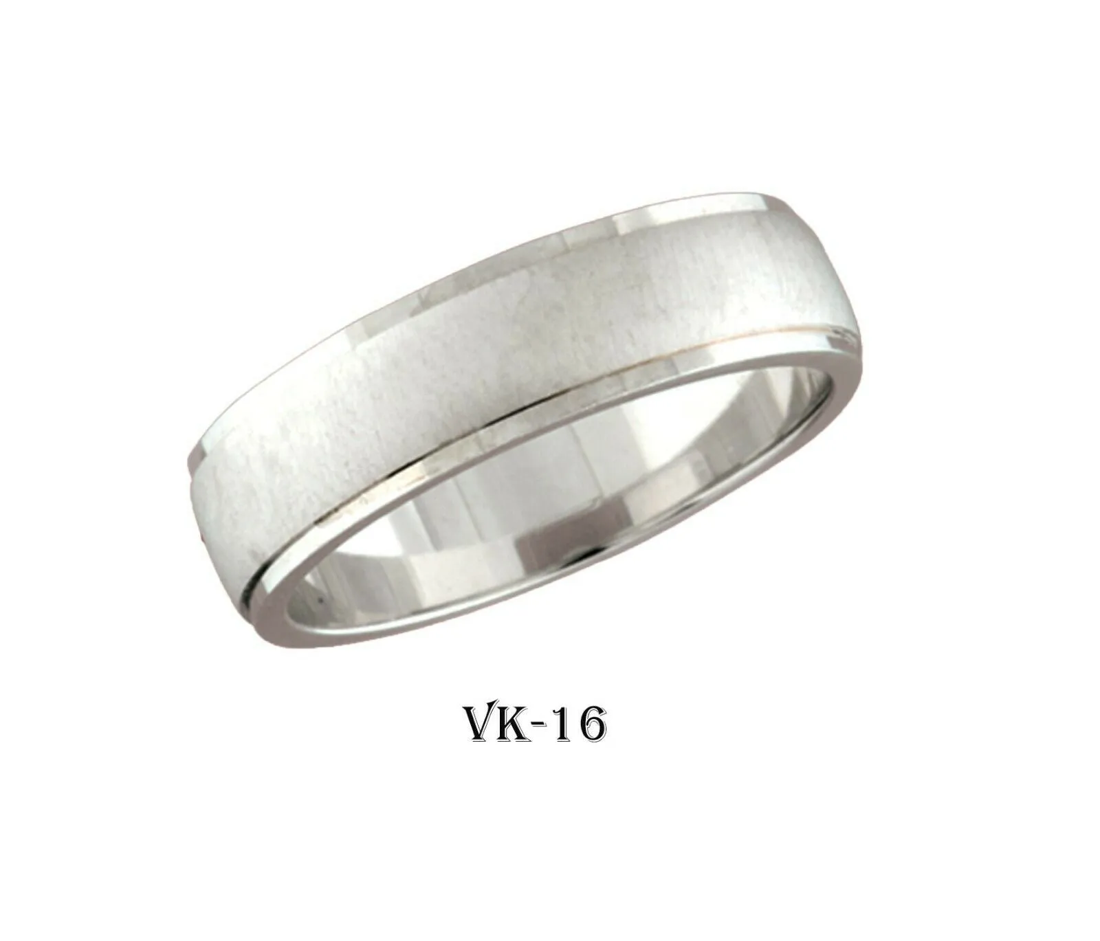 14k Solid Gold Elegant Ladies Modern Satin Finished Flat Band 6MM Ring VK16v