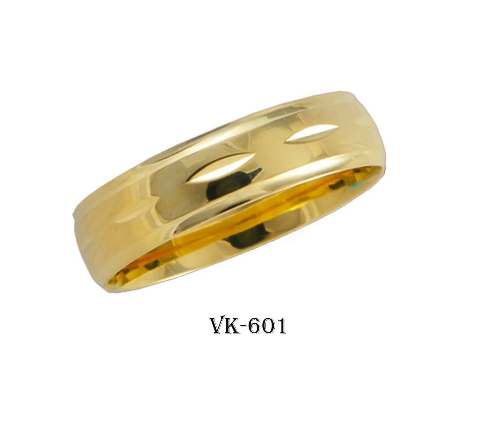 14k Solid Gold Elegant Ladies Modern Shiny Finished Flat Band 5mm Ring VK601v(Y)