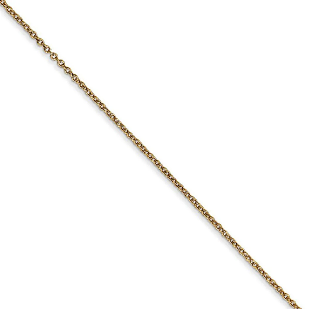 14k Yellow Gold Flat Ice Skate Necklace