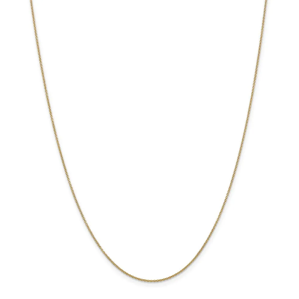 14k Yellow Gold Flat Ice Skate Necklace