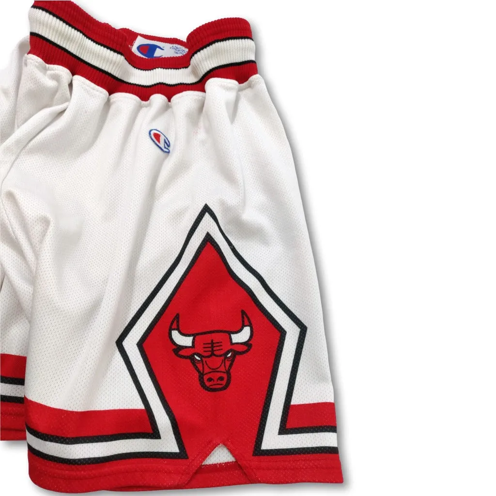 1990s white Chicago Bulls Champion basketball shorts