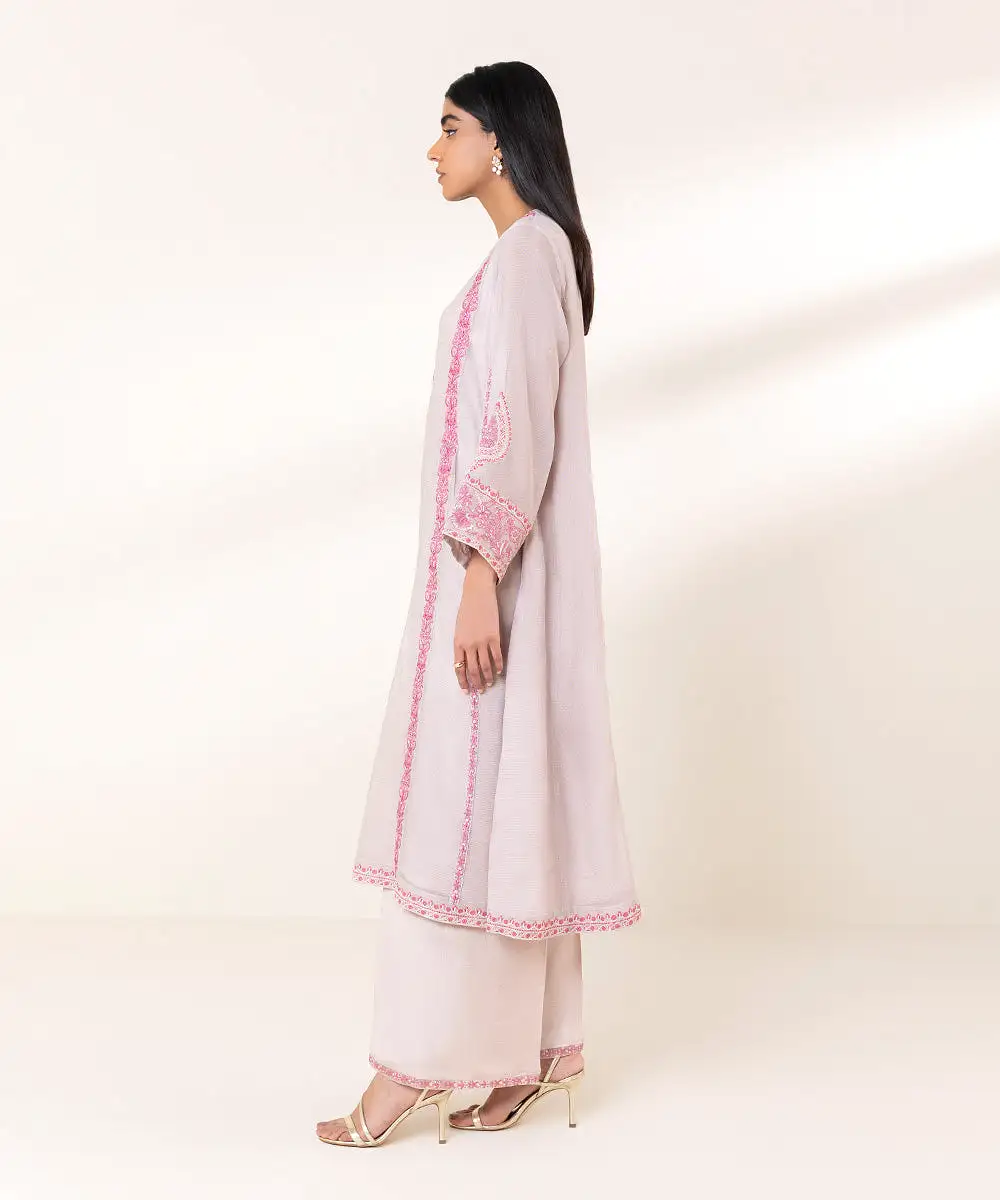 2 Piece - Embroidered Khaddi Net Suit