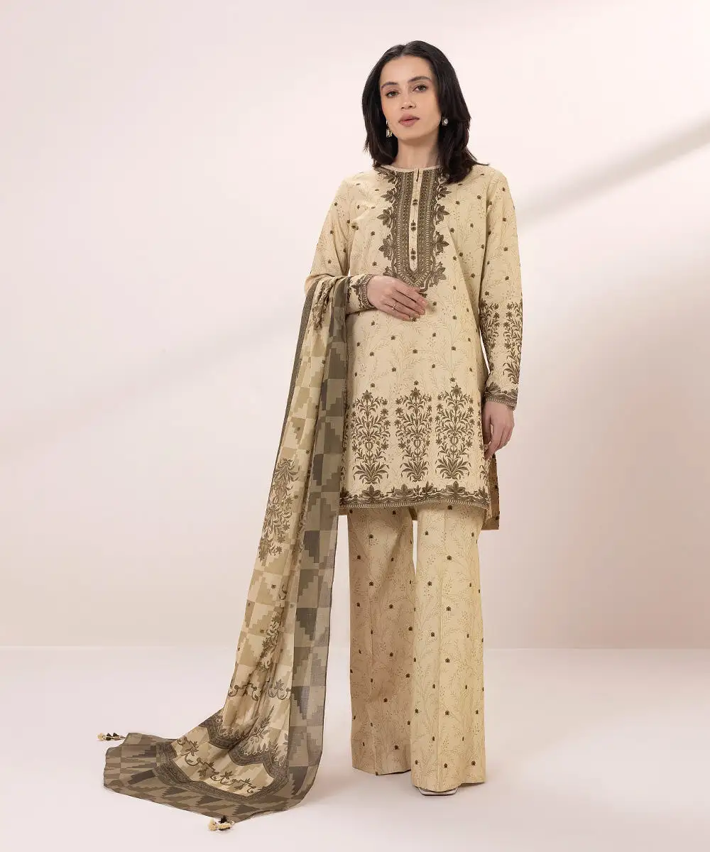 3 Piece - Embroidered Lawn Suit