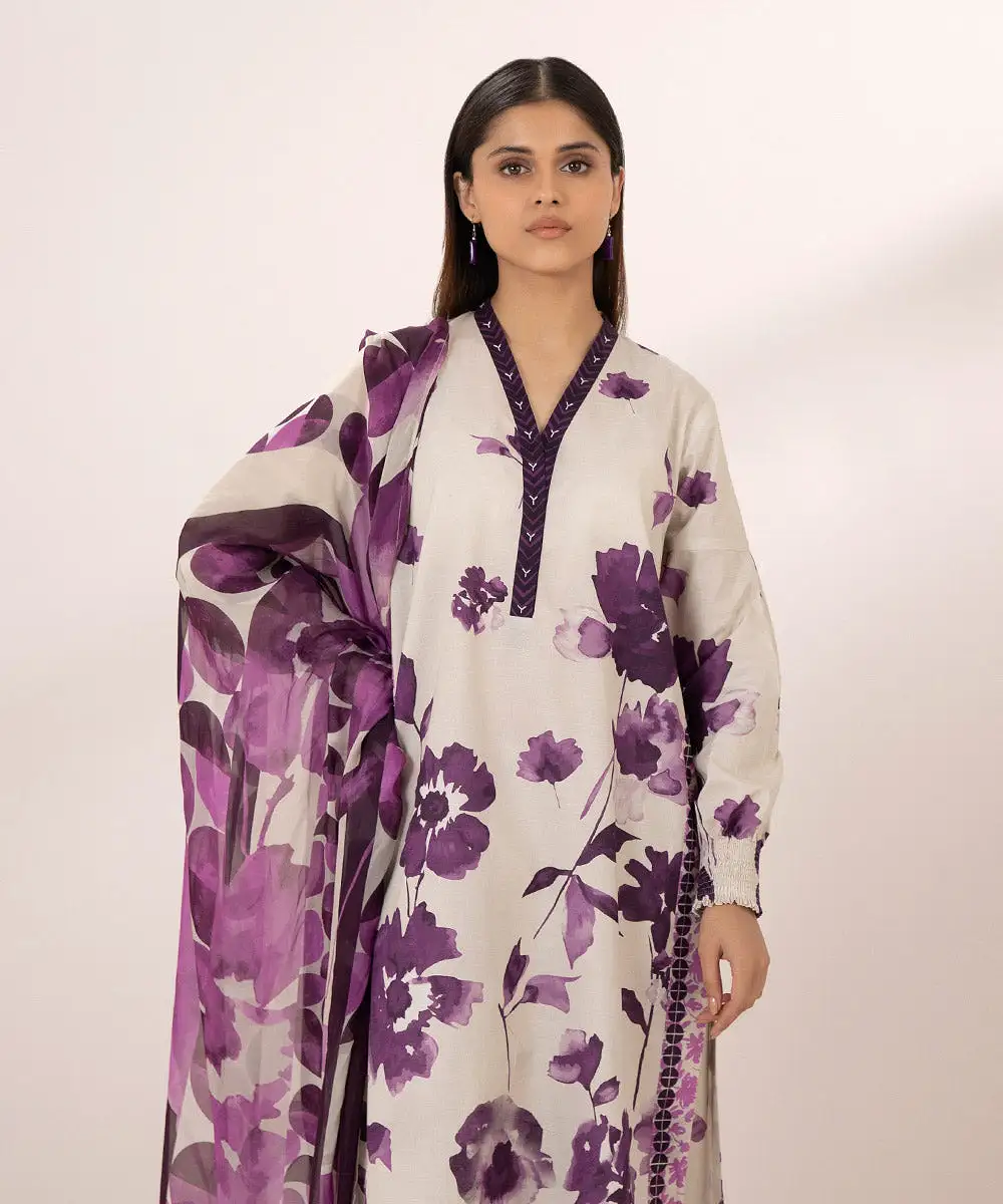 3 Piece - Printed Lawn Suit