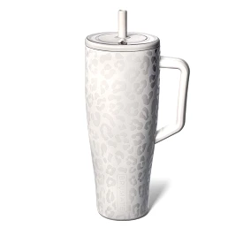 40oz Era Handled Tumbler in Limestone Leopard