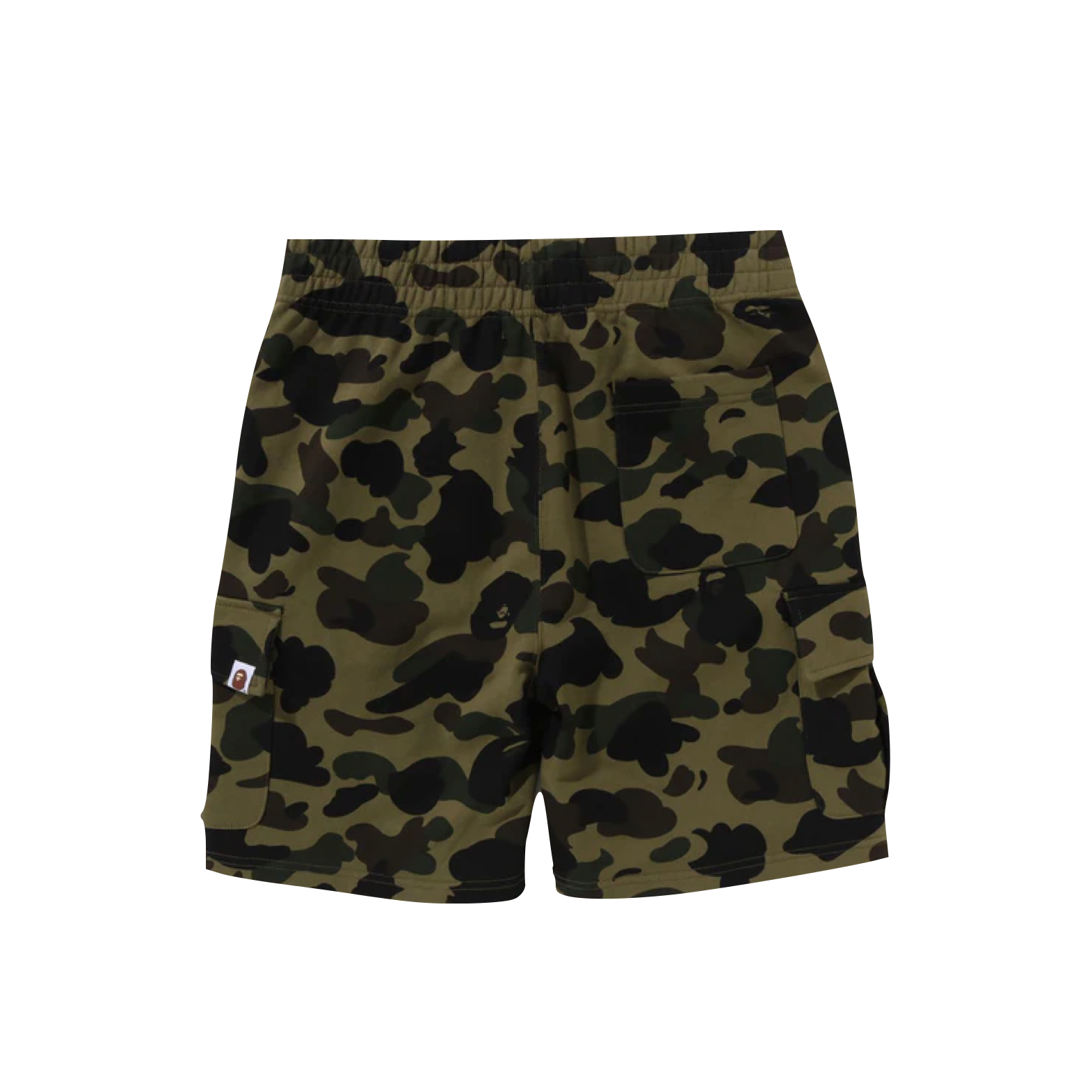 A BATHING APE 1ST CAMO 6 POCKET SWEAT SHORTS - GREEN