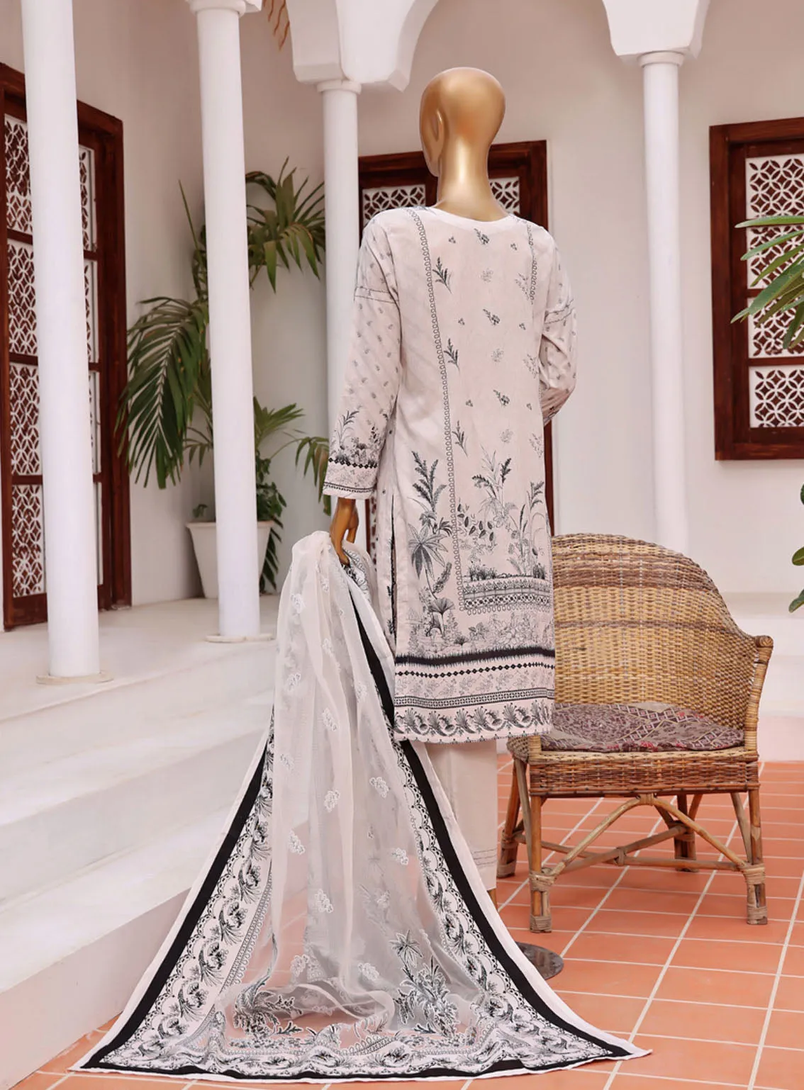 Aashkaar By HZ Textile Embroidered Lawn 3 Piece Stitched Suit - HZ24A D-404