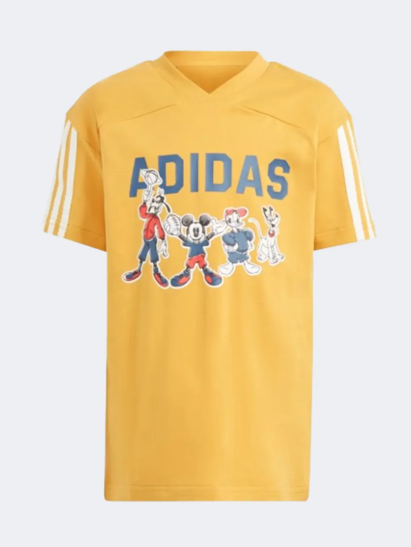 Adidas Disney Mickey Mouse Little Boys Sportswear Set Yellow/Off White