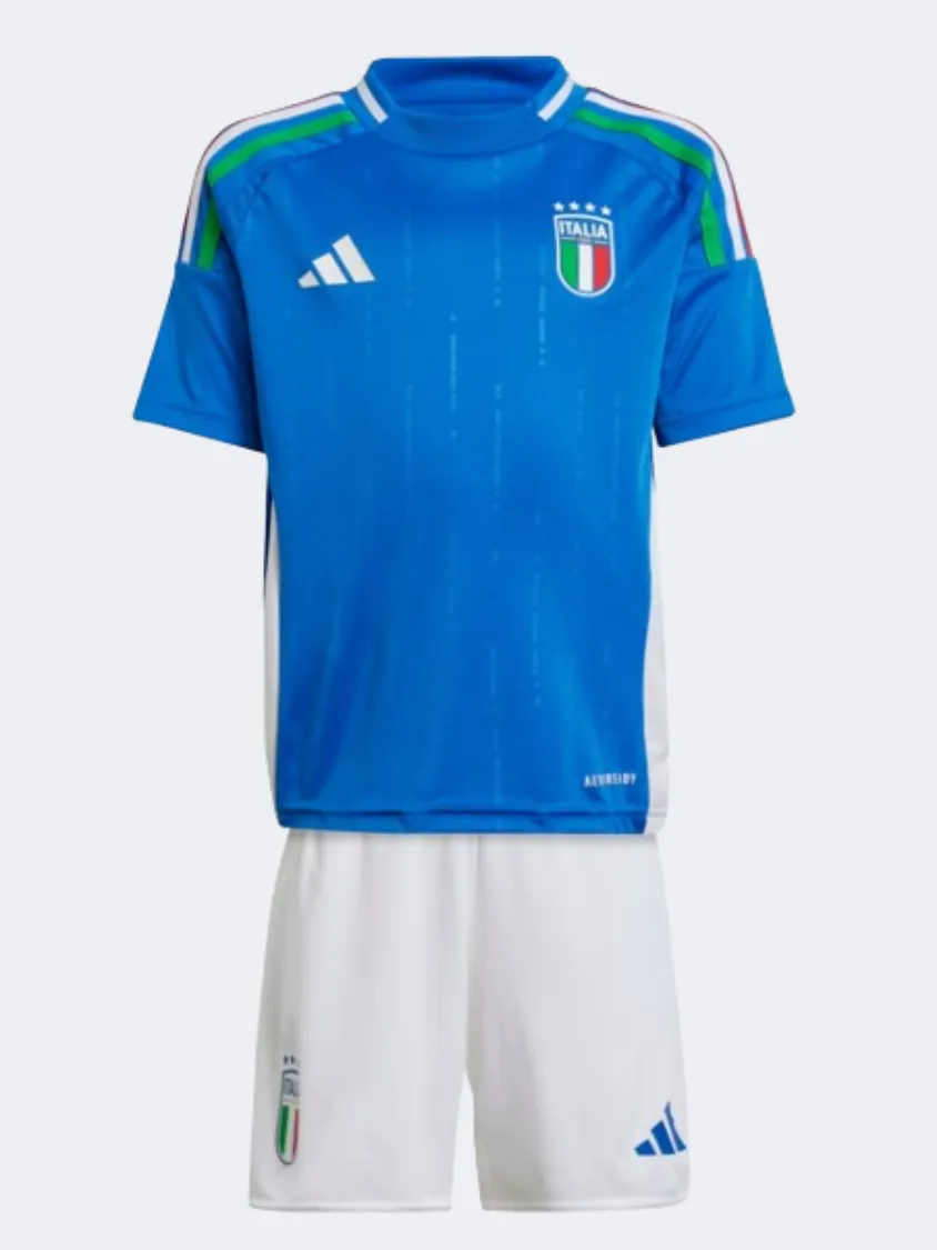 Adidas Italy 24 Home Little Football Set Blue/White/Red/Green