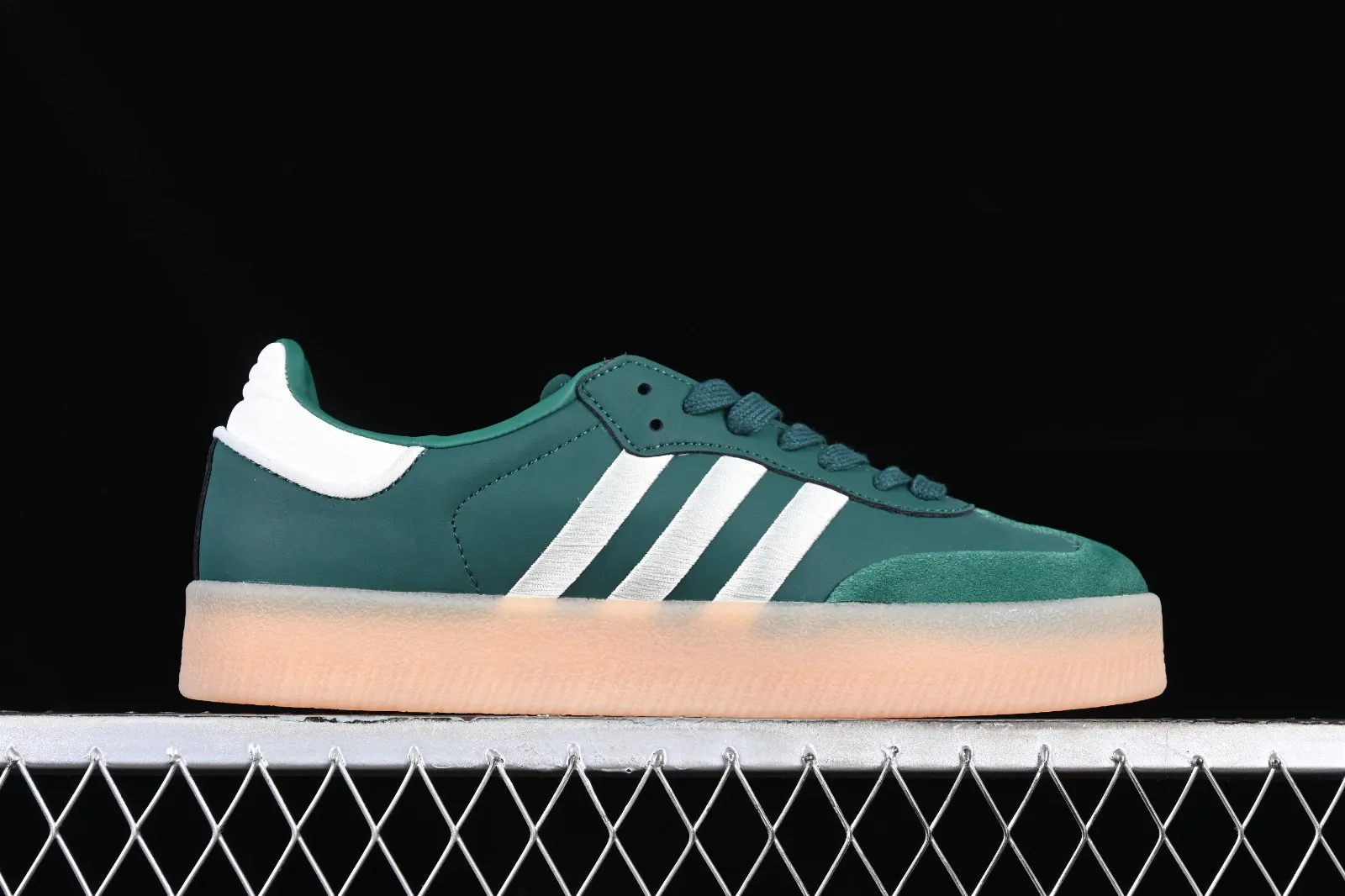 Adidas Samba Vegan Dark Green Cloud White Gold IF1835