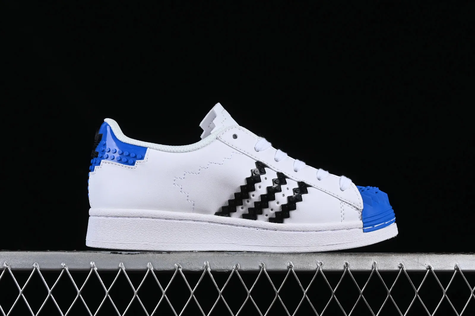 Adidas Superstar Cloud White Blue Core Black Gold GW3954