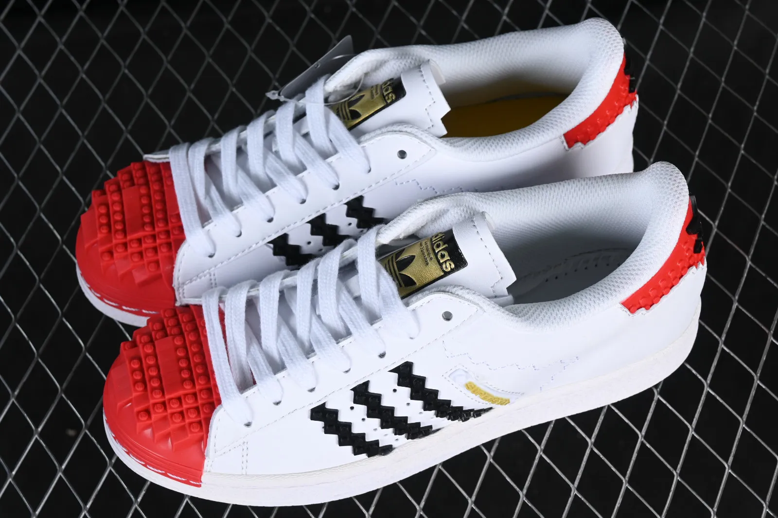 Adidas Superstar Cloud White Red Core Black Gold GW3966