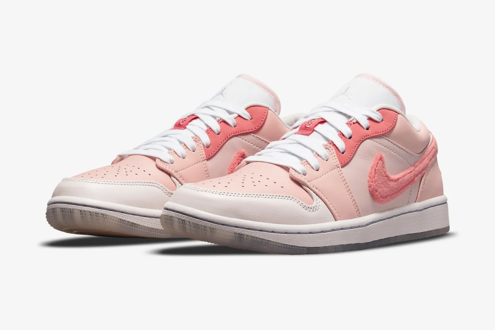 Air Jordan 1 Low SE Mighty Swooshers Pastel Pink White DM5443-666