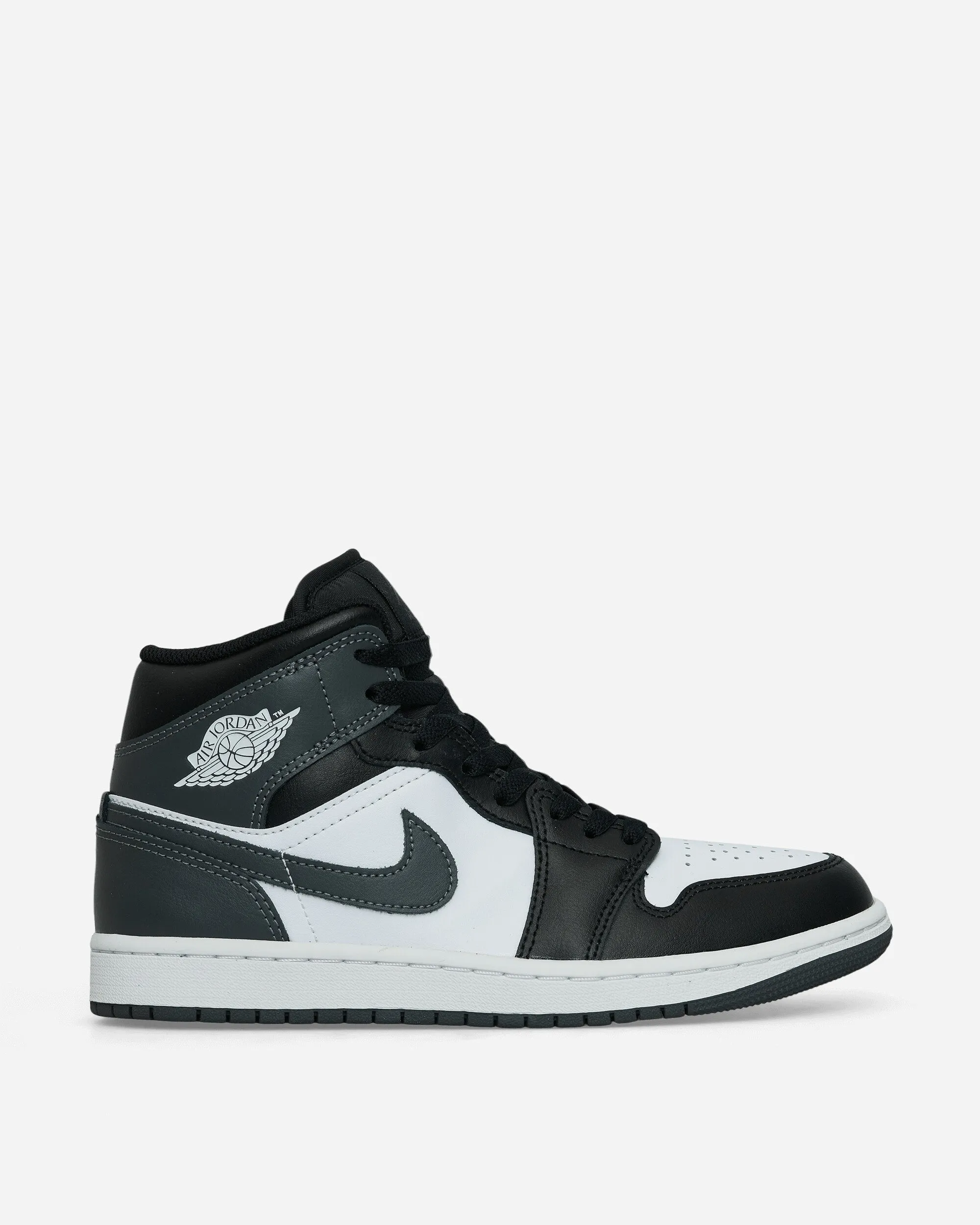 Air Jordan 1 Mid Sneakers Black / White / Iron Grey