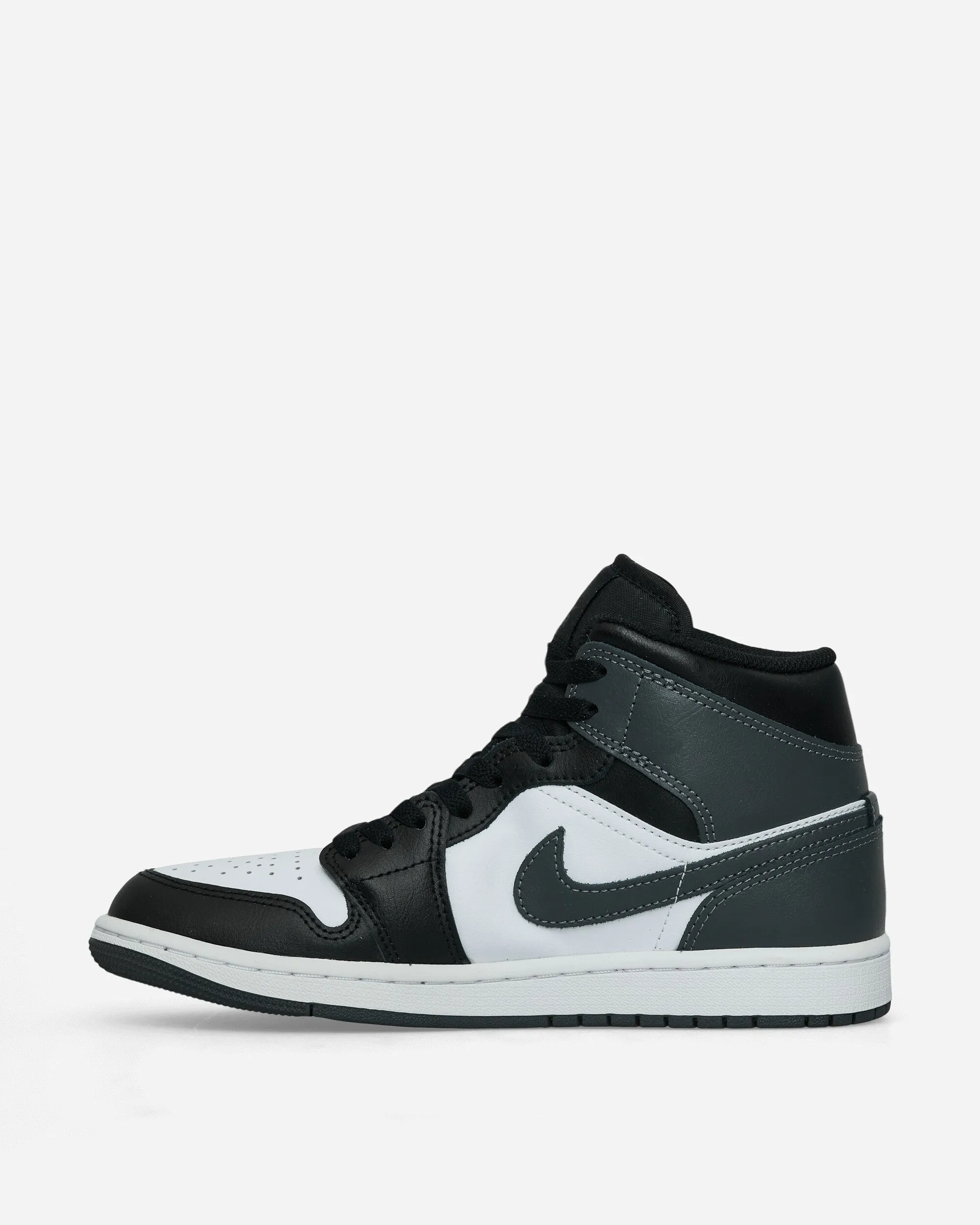 Air Jordan 1 Mid Sneakers Black / White / Iron Grey