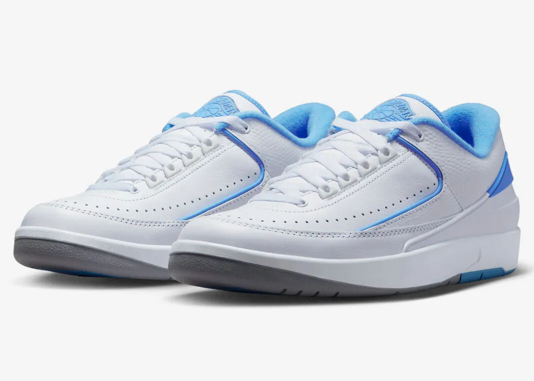 Air Jordan 2 Retro Low UNC White University Blue Cement Grey DV9956-104