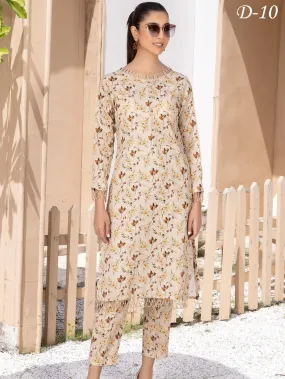 Andaaz by Manizay Prints Slub Khaddar Unstitched 2 Piece Suit D-10