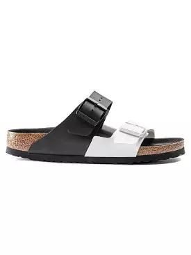 Arizona Split Birko-Flor N Black/White Sandals