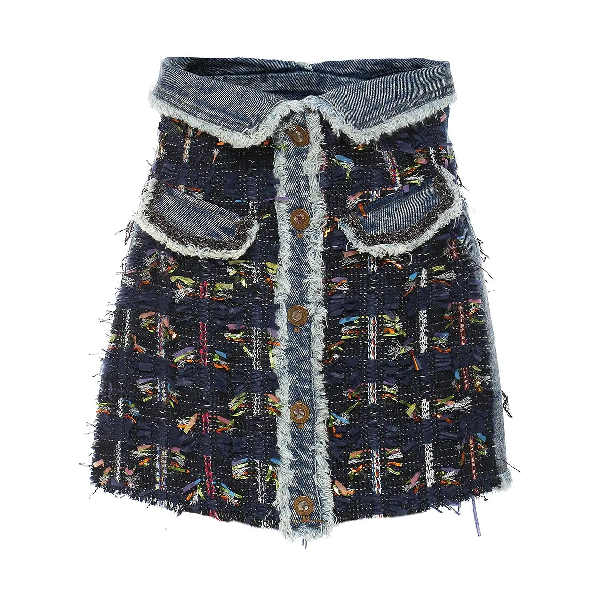 Ashore Shop Denim Mix Mini Skirts