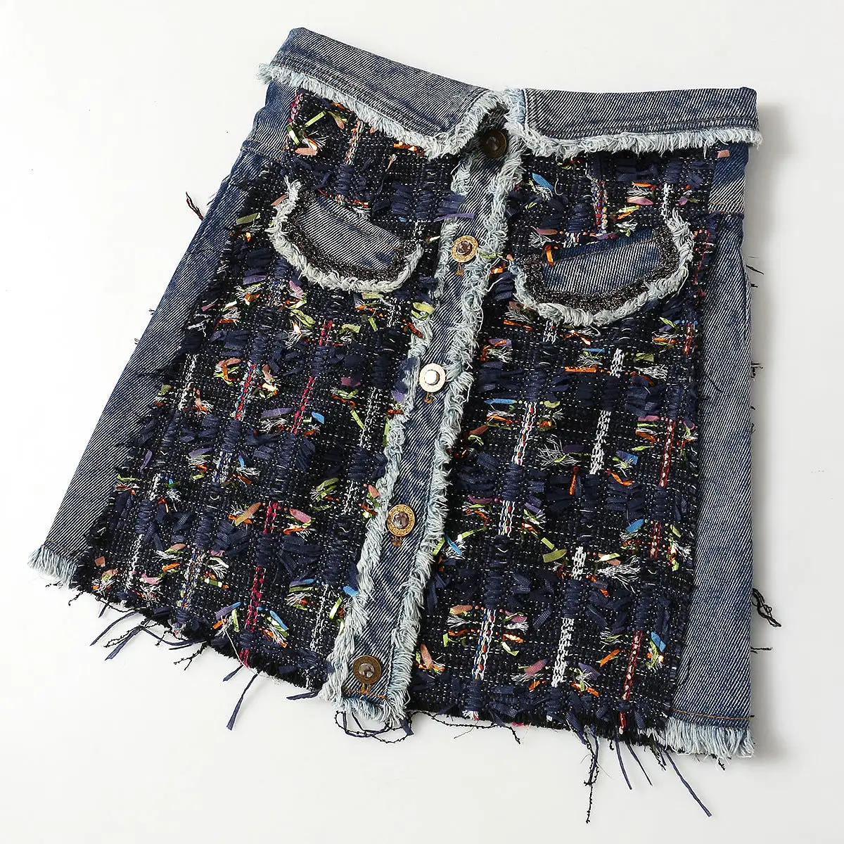 Ashore Shop Denim Mix Mini Skirts