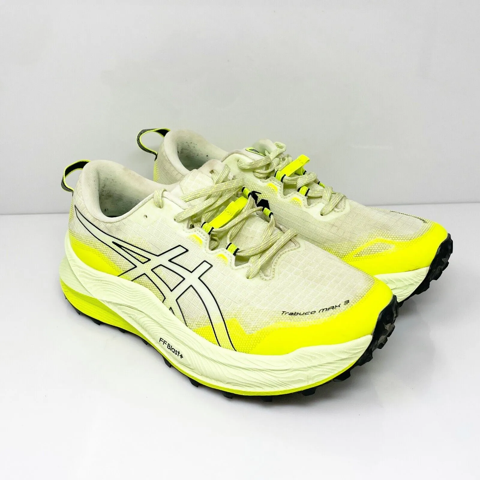 Asics Mens Trabuco Max 3 1011B800 Yellow Hiking Shoes Sneakers Size 8.5