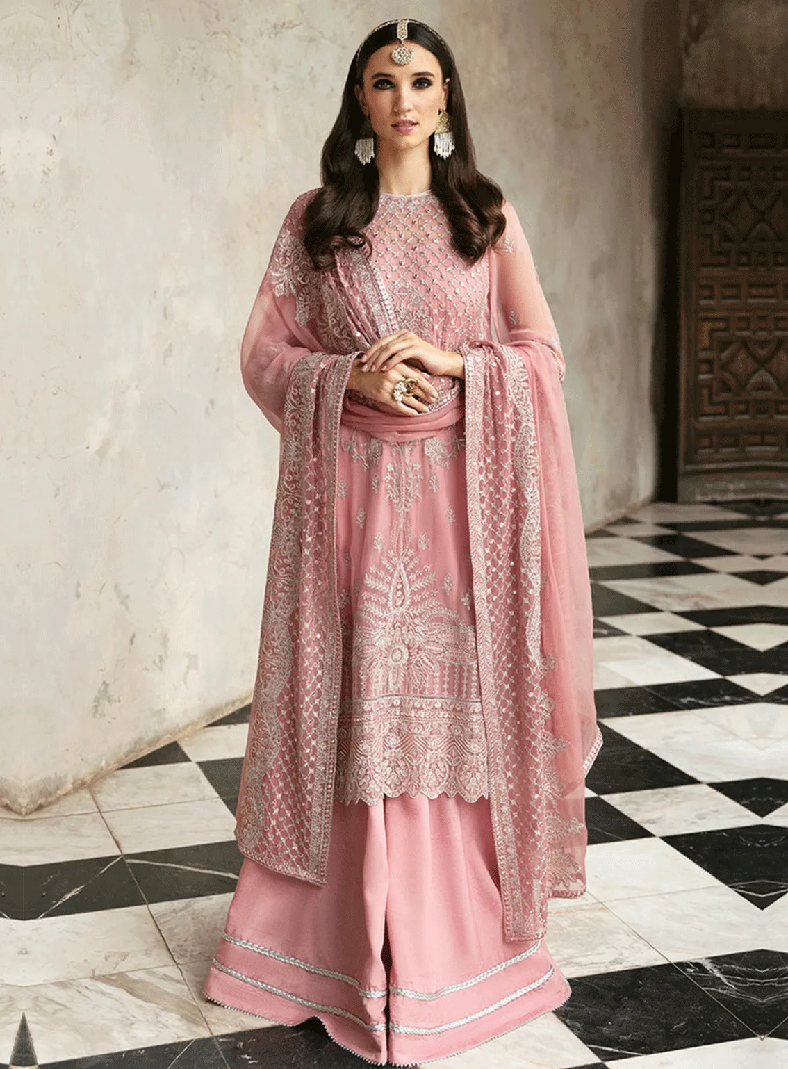 Ayzel By Afrozeh Embroidered Chiffon Unstitched 3 Piece Suit - ABA23TC 8 SAKURA