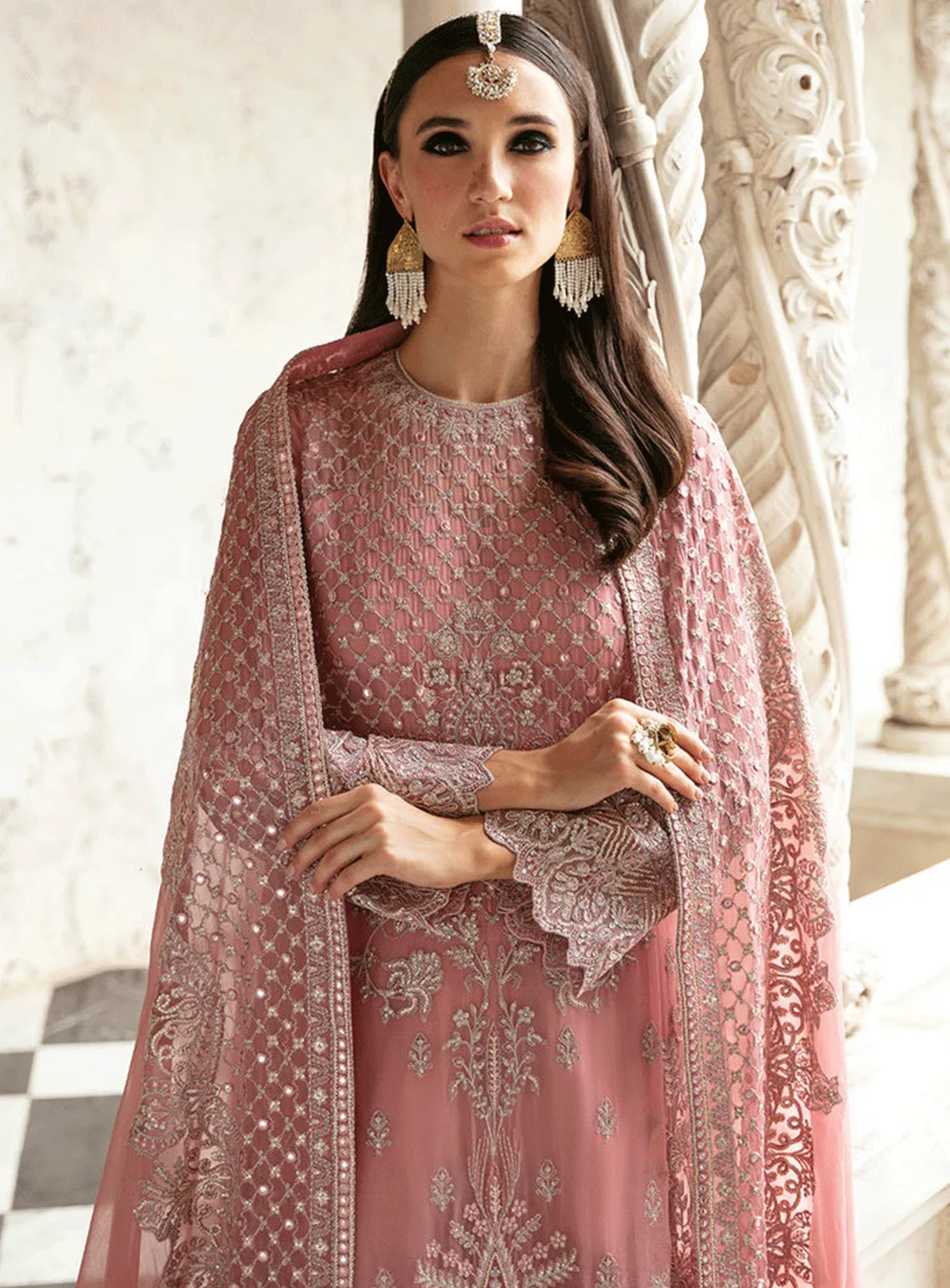 Ayzel By Afrozeh Embroidered Chiffon Unstitched 3 Piece Suit - ABA23TC 8 SAKURA