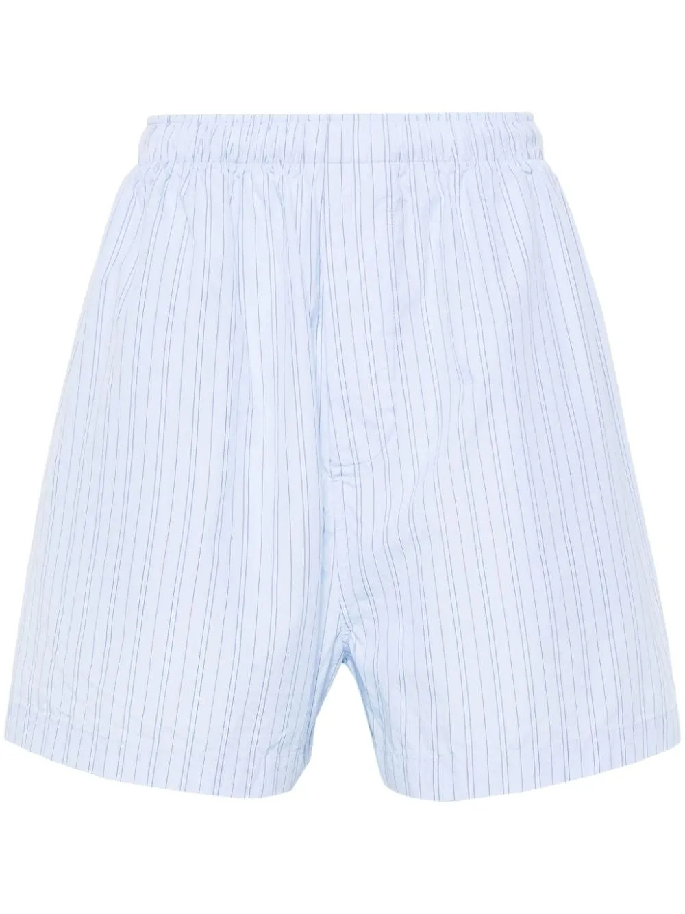 BALENCIAGA LOGO-EMBROIDERED STRIPED SHORTS