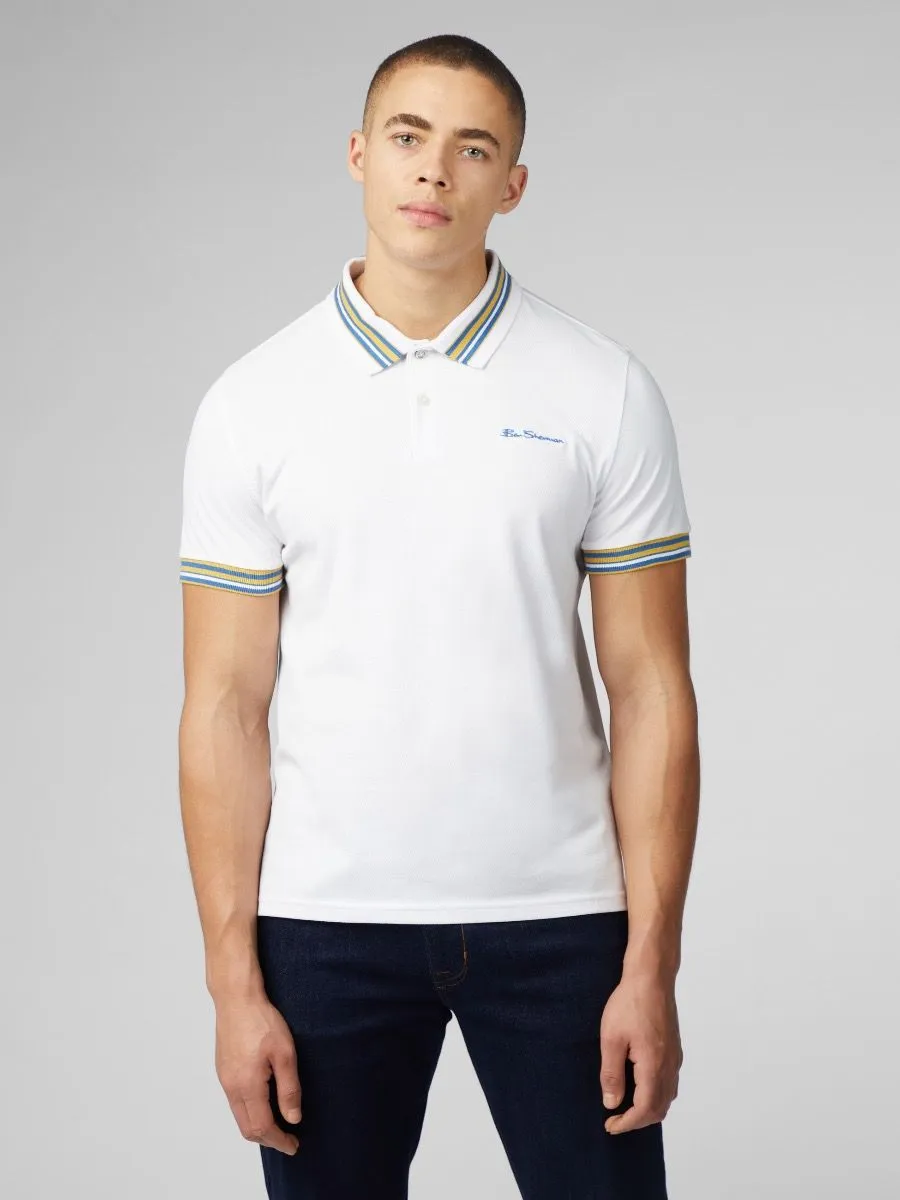 Ben Sherman House Collar Short Sleeve Polo Shirt White