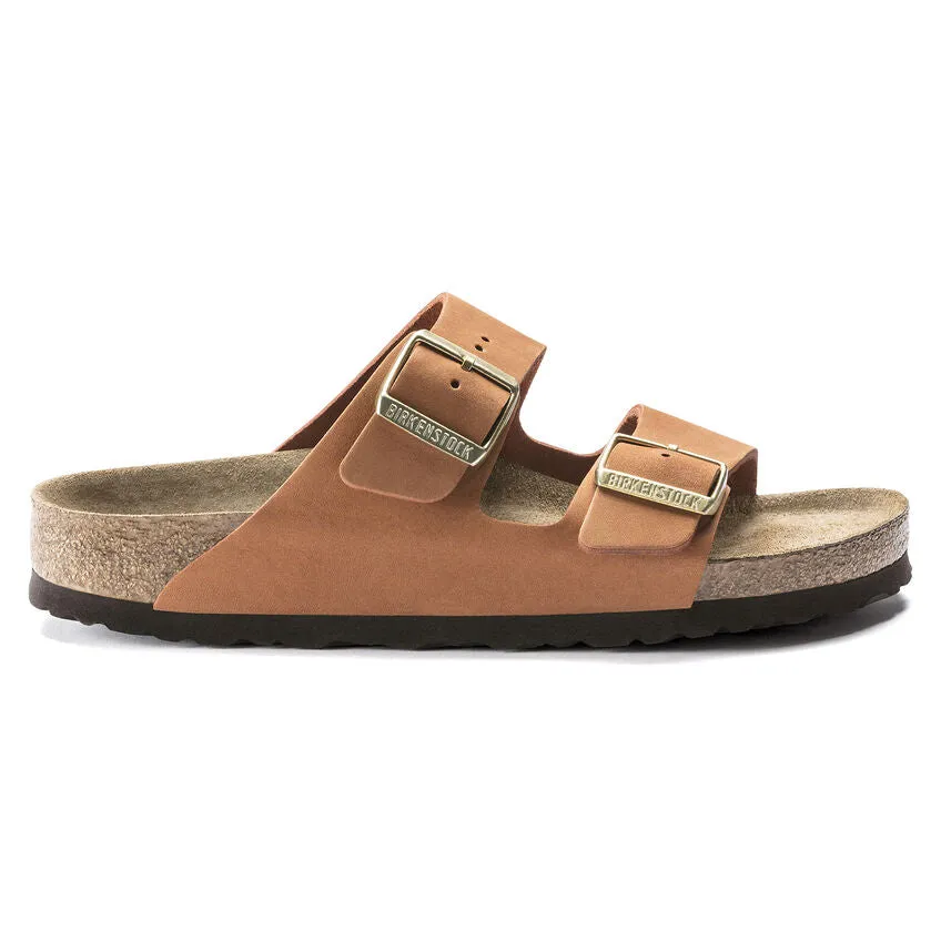 Birkenstock Arizona Nubuck Soft Footbed Sandal in Pecan