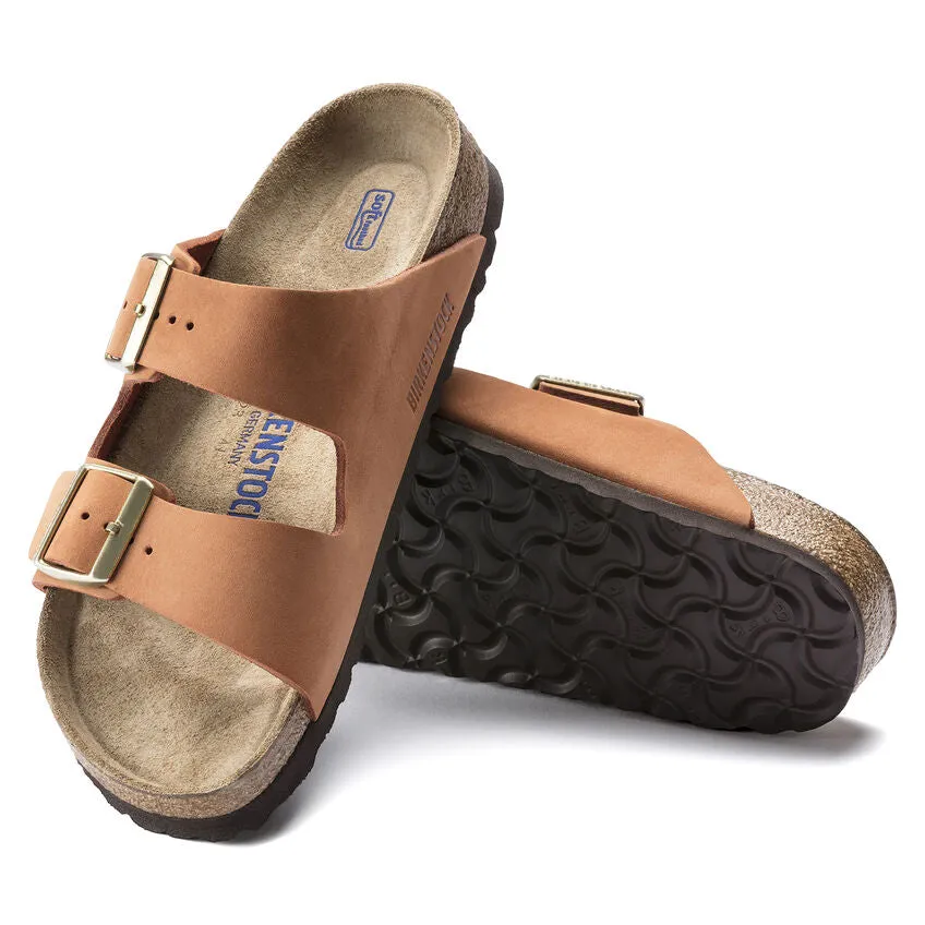 Birkenstock Arizona Nubuck Soft Footbed Sandal in Pecan