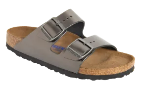 Birkenstock Arizona Soft Footbed Metallic Leather Anthracite