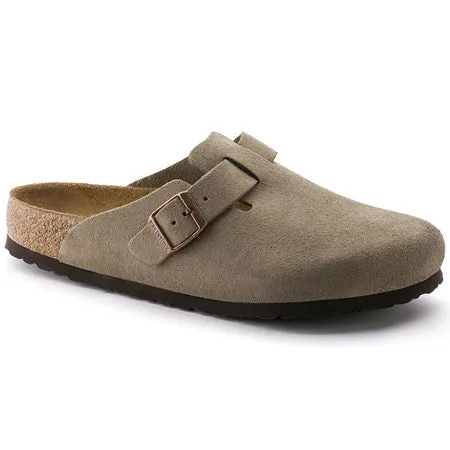 BIRKENSTOCK BOSTON SF TAUPE SUEDE - ADULTS