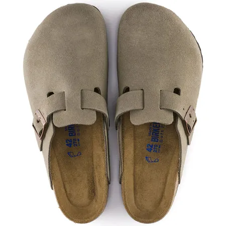 BIRKENSTOCK BOSTON SF TAUPE SUEDE - ADULTS