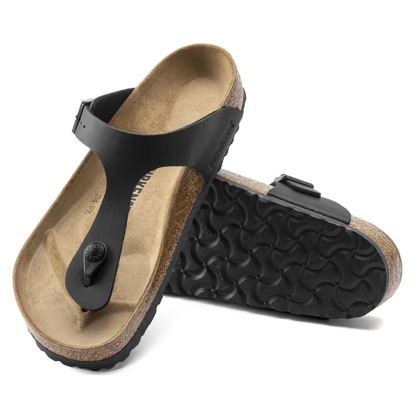 Birkenstock Gizeh Birko-Flor Classic Footbed Sandal in Black