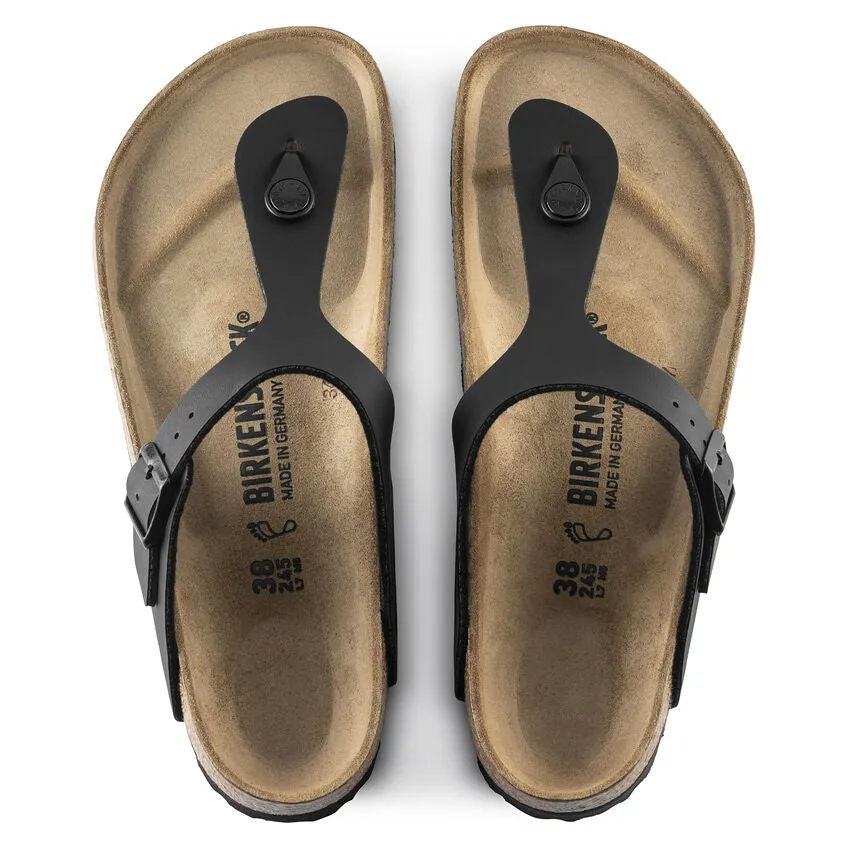 Birkenstock Gizeh Birko-Flor Classic Footbed Sandal in Black