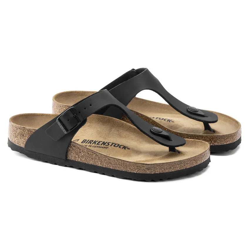 Birkenstock Gizeh Birko-Flor Classic Footbed Sandal in Black