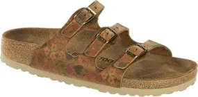 Birkenstock mule Florida vintage flower cognac leather