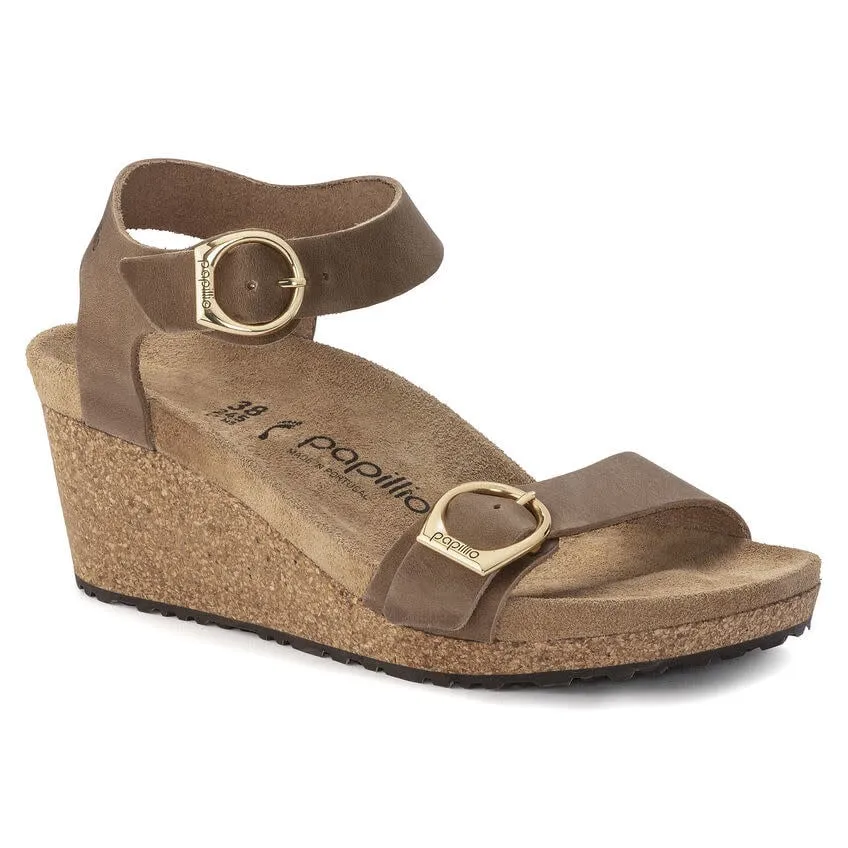 Birkenstock Soley Leather Wedge Sandals Women's