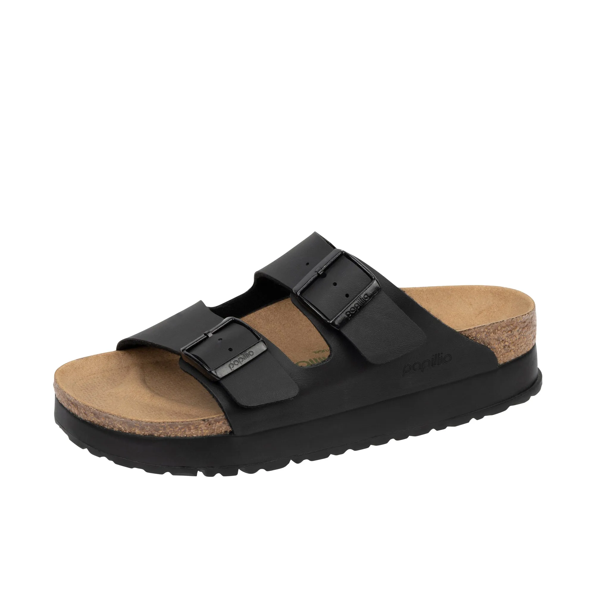 Birkenstock Womens Arizona Platform Vegan Birko-Flor Black