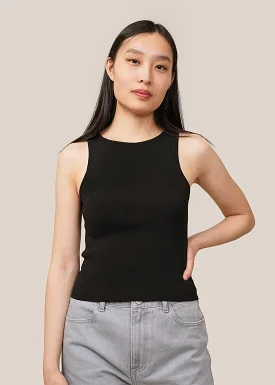 Black Cut-Out Sleeveless Top