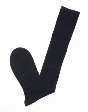 BLACK OVER-CALF HOSE COTTON SOCKS