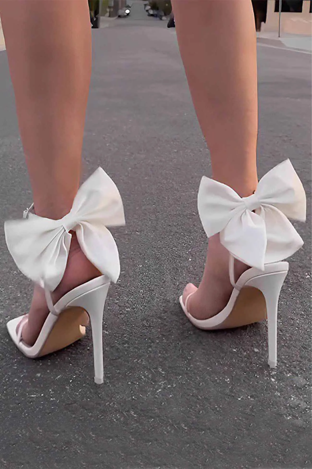 Bow Ankle Strap High Heels