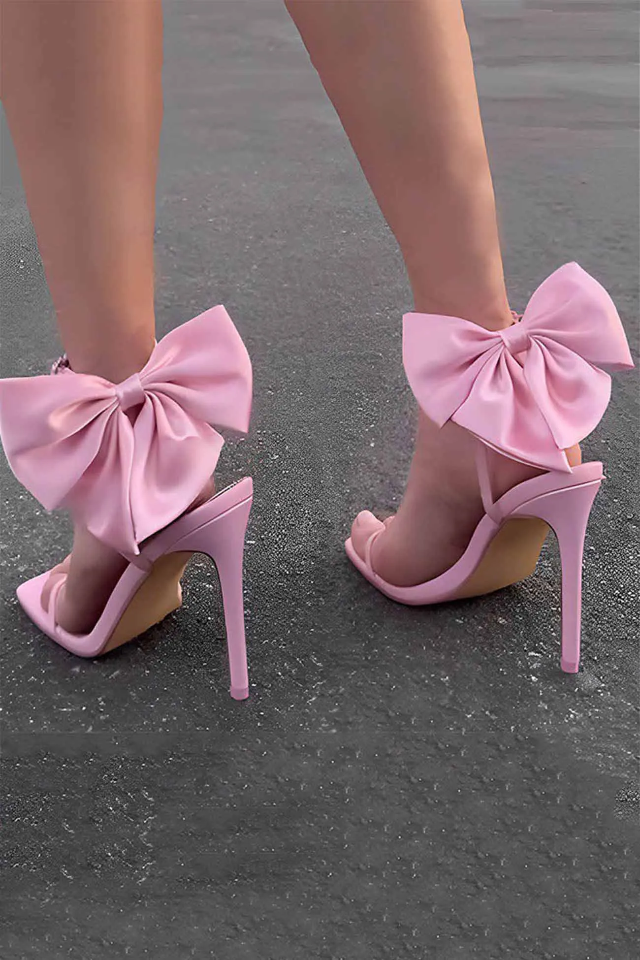 Bow Ankle Strap High Heels