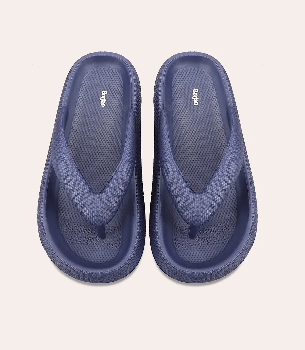 BW7077-NAVY-Women Flip flop