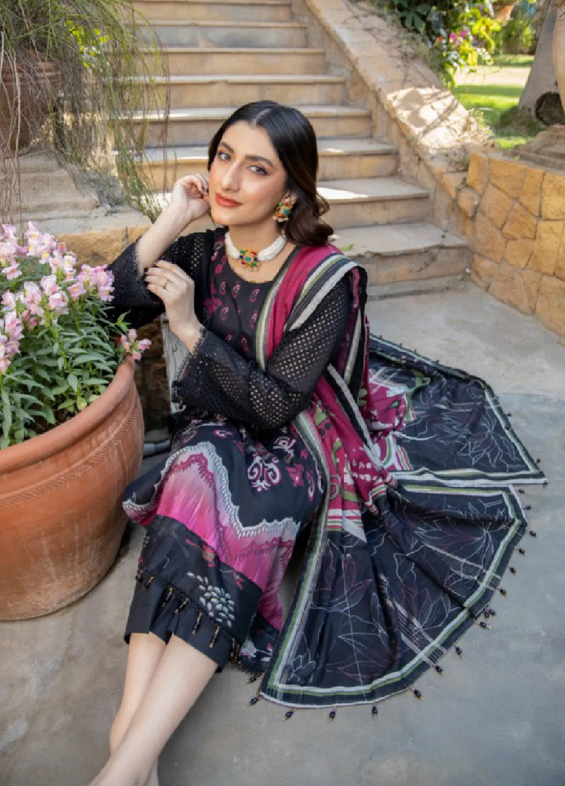 Chittyan Kalaiyaan By Schick Embroidered Lawn Unstitched 3 Piece Suit - SDH24CK 09