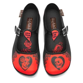 Chocolaticas® Love Will Tear Us Apart Women's Mary Jane Flat