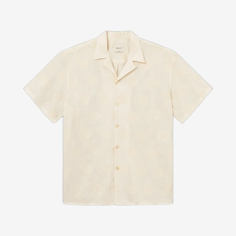 Circle Jacquard Vacation S/S Shirt - Cloud