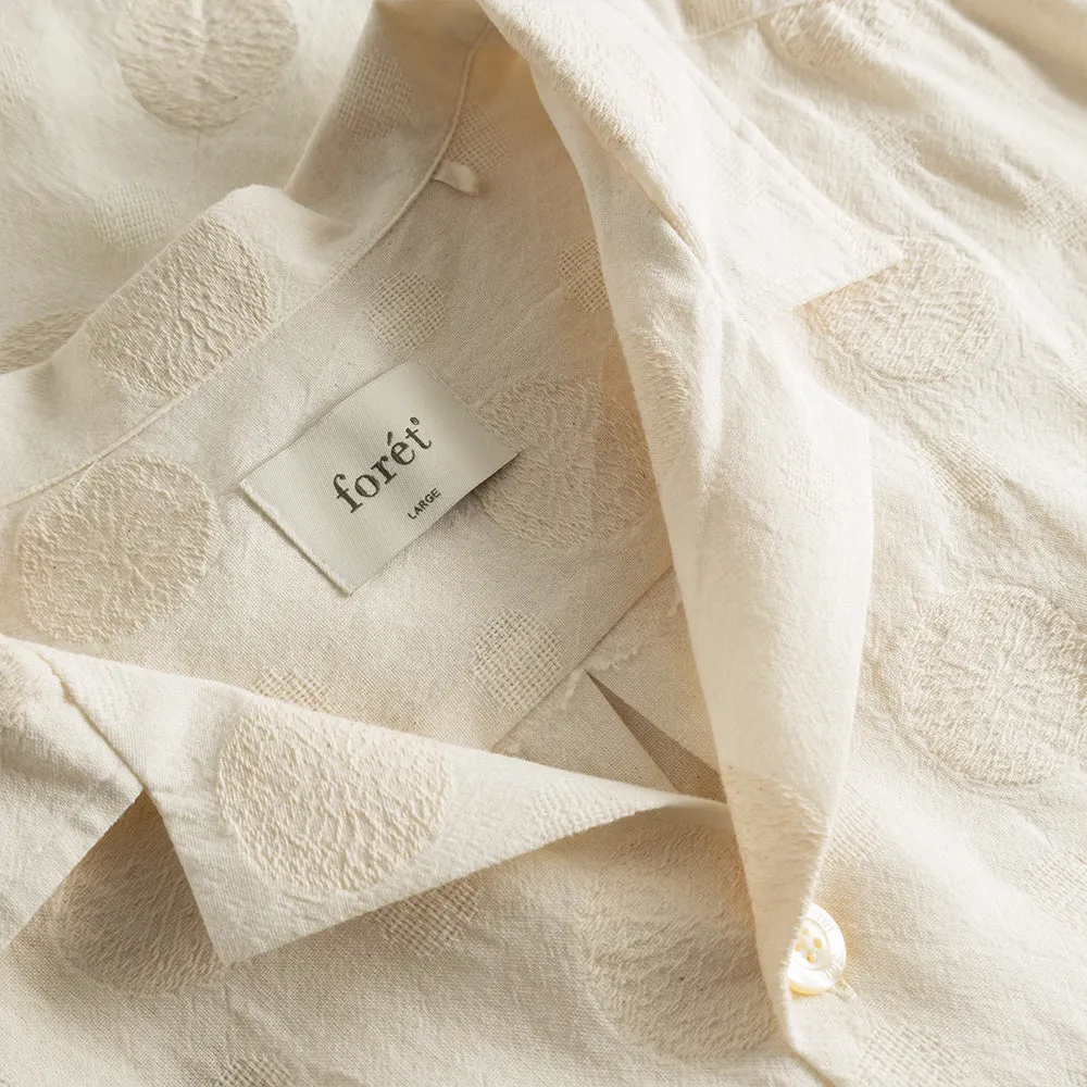 Circle Jacquard Vacation S/S Shirt - Cloud