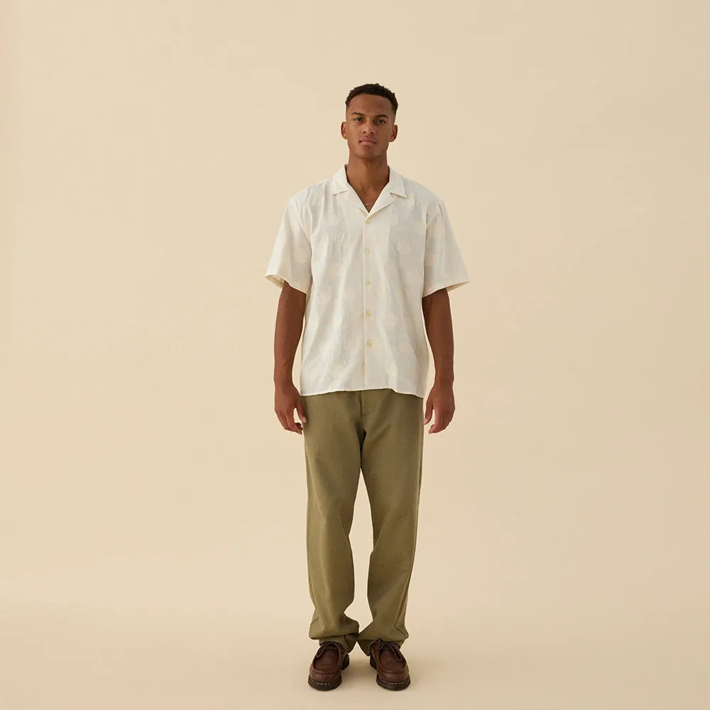 Circle Jacquard Vacation S/S Shirt - Cloud